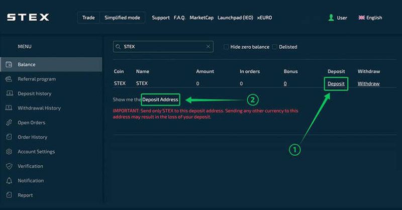 图片[4] - STEX交易所如何充币？STEX交易所注册、充值、提现全教程