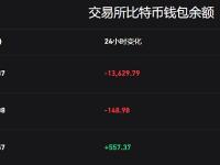 过去24小时Binance流出13,629.79 BTC