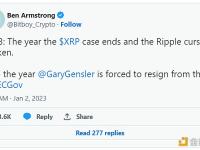 加密KOL Ben Armstrong：美SEC主席Gary Gensler或将迫于压力在2023年辞职