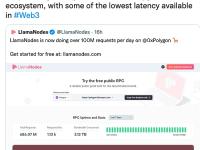 Polygon增加DefiLlama推出的LlamaNodes为其新的RPC供应商