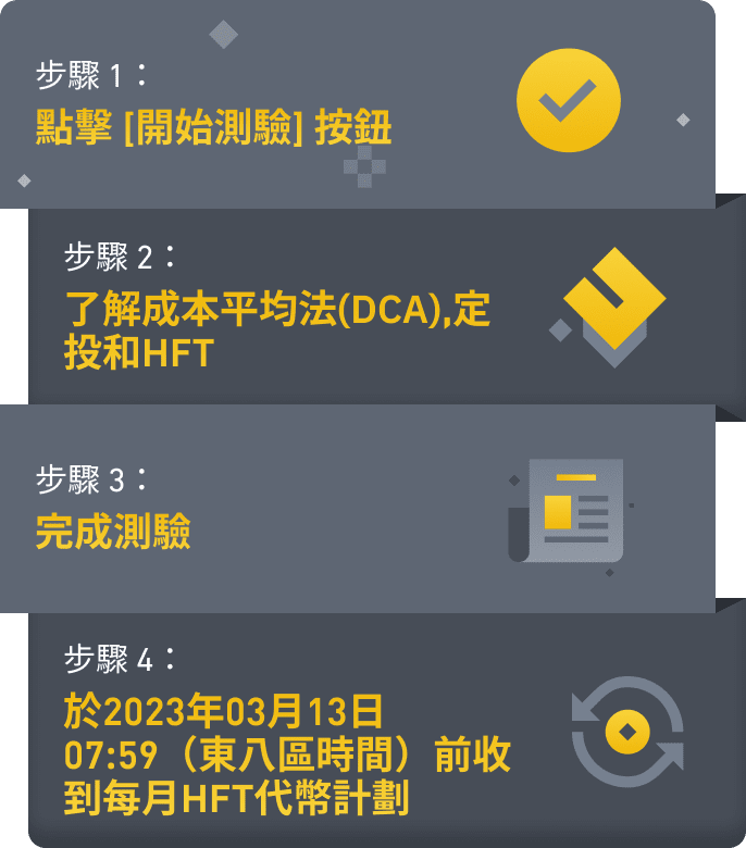 图片[1] - 「币安」定投HFT：完成测验以获得免费的每月HFT定投试用计划