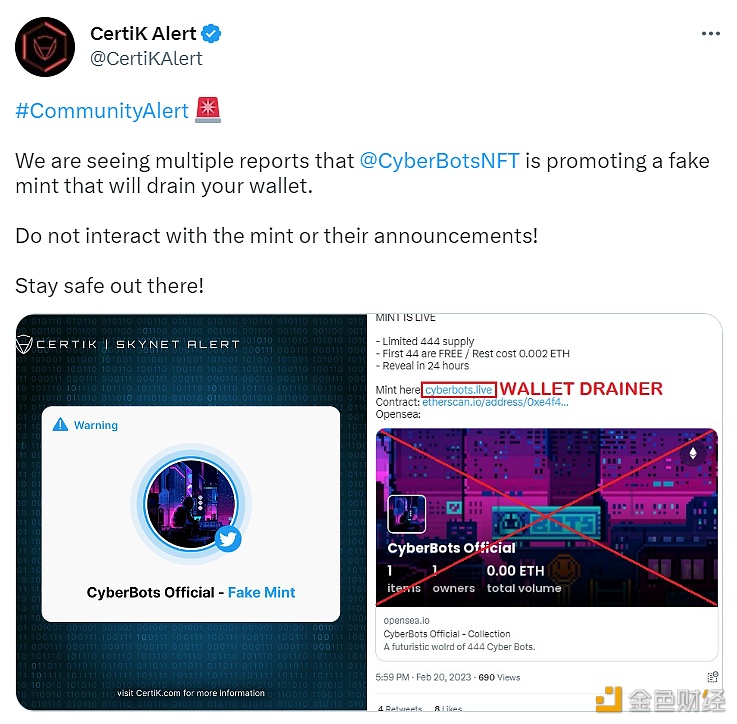 图片[1] - CyberBots Official项目正在推销mint骗局