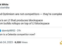 Celestia创始人：Celestia与Optimism并不是竞争关系，二者是互补的