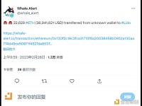 Whale Alert：价值3694万美元ETH（2.26万枚）从未知钱包转入Lido