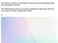 MakerDAO社区将于3月8日发起下线USDC-A、USDP-A与GUSD-A执行投票