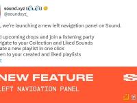 音乐NFT平台Sound.xyz推出新功能“Navigation Panel”