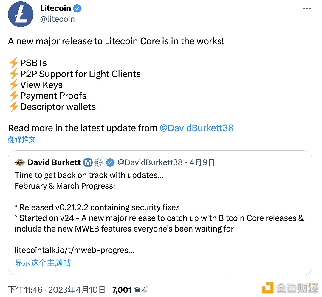 图片[1] - 莱特币已启动Litecoin Core v24开发