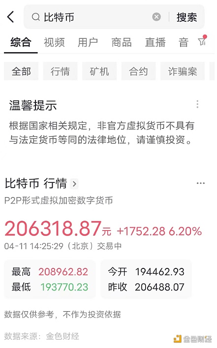 图片[1] - 抖音“比特币”搜索页面新增风险提示