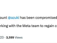 Azuki：官方Instagram账户被盗，目前正与Meta取得联系以夺回控制权