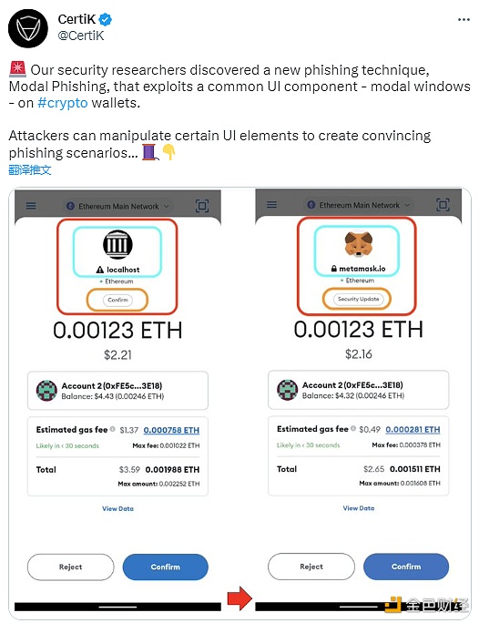 图片[1] - 安全公司：黑客正在对MetaMask等主流钱包进行“模态网络钓鱼”攻击