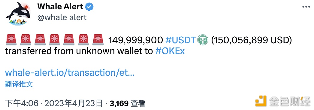 图片[1] - 149,999,900 USDT从未知钱包转移到OKEx