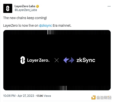 图片[1] - LayerZero宣布上线zkSync Era主网