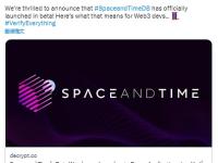 Web3数据仓库平台Space and Time正式推出测试版本