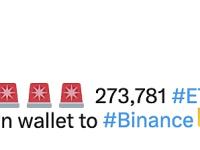 273,781 ETH从未知钱包转移到Binance