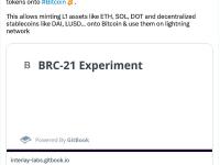 Interlay创始人：建议采用BRC-21标准在比特币上铸造完全去中心化的、跨链的代币