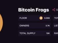 Bitcoin Frogs地板价升至0.099 BTC，总交易额近120 BTC