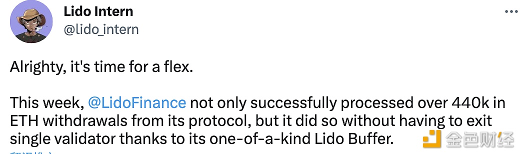 图片[1] - 本周Lido Finance从其协议中成功处理了超过440,000笔ETH提款