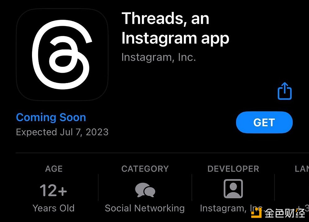 图片[1] - Meta对标推特的社交软件Threads预计将于7月7日上线