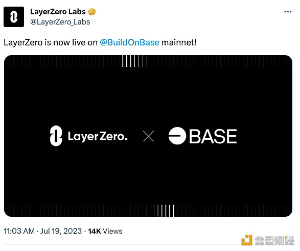 图片[1] - LayerZero宣布上线Base主网