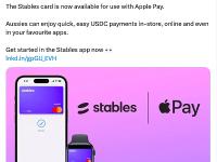 数字钱包Stables宣布支持Apple Pay