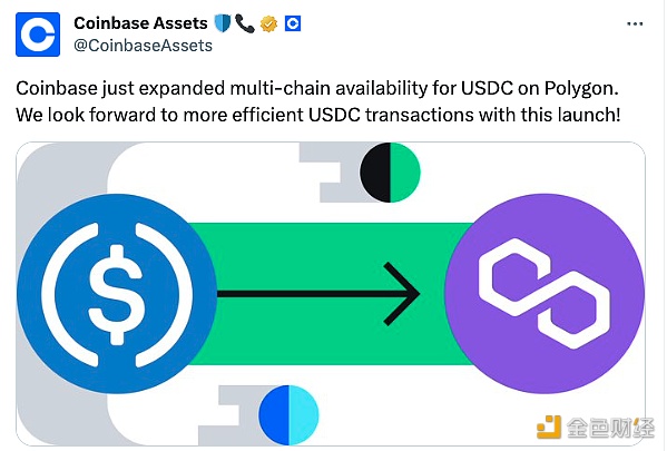 图片[1] - Coinbase将USDC的多链可用性扩展至Polygon