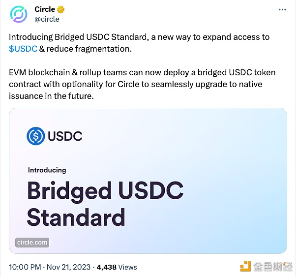 图片[1] - Circle宣布推出桥接USDC标准