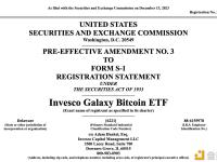 Invesco和Galaxy向SEC提交其现货比特币ETF的第三次修订