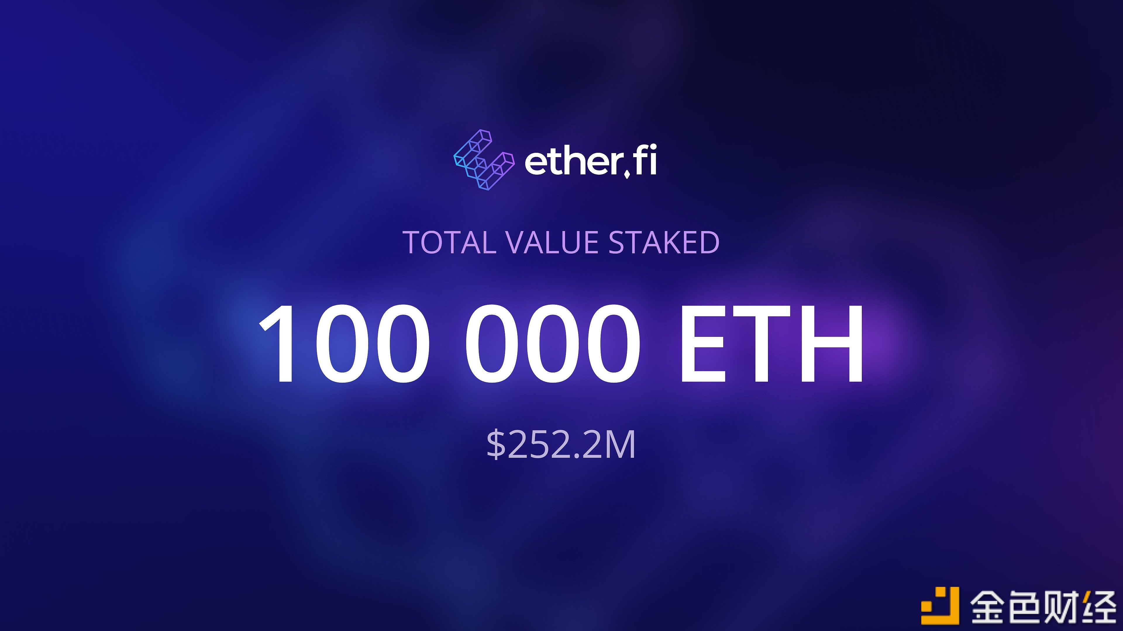 图片[1] - ether.fi质押ETH数量达到10万枚，价值超2.5亿美元