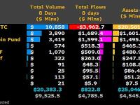 除贝莱德IBIT以外8支现货比特币ETF在第8个交易日流入2.49亿美元