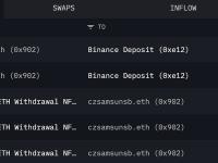 约两小时前czsamsunsb.eth将约12180枚ETH转入币安