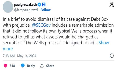 图片[2] - Coinbase法务官炮轰SEC：Debt Box案件中Wells程序遭忽视