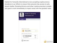 非营利组织Habitat for Humanity现接受比特币捐赠