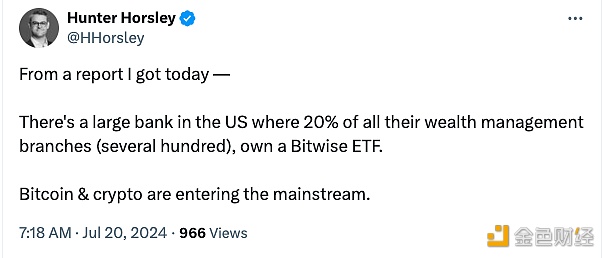 图片[1] - Bitwise CEO：比特币和加密货币正在进入主流