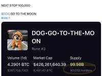 符文DOG•GO•TO•THE•MOON独立钱包持有者数量超过9万名