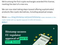 Bitstamp获得斯洛文尼亚证券监管机构颁发的MiFID MTF许可证